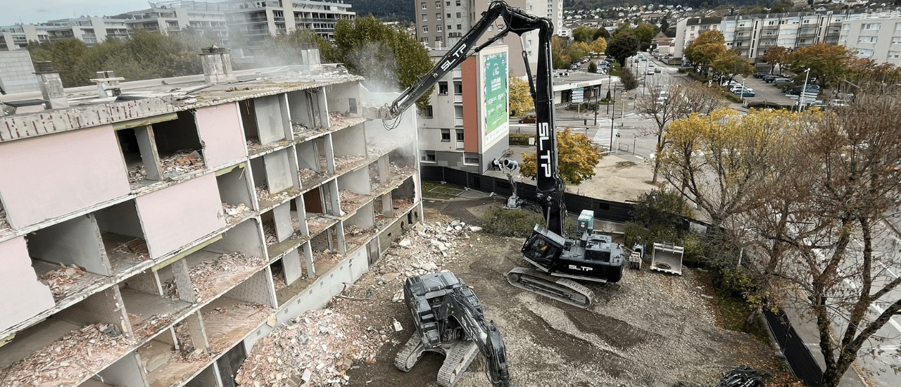 Démolition SLTP chantier Dynacité Oyonnax